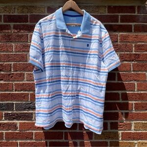 Izod Advantage Performance Stretch Mens 2XL Short Sleeve Polo Shirt Striped